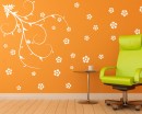 Floral Branch with Flowers Decals Modern Wall Art